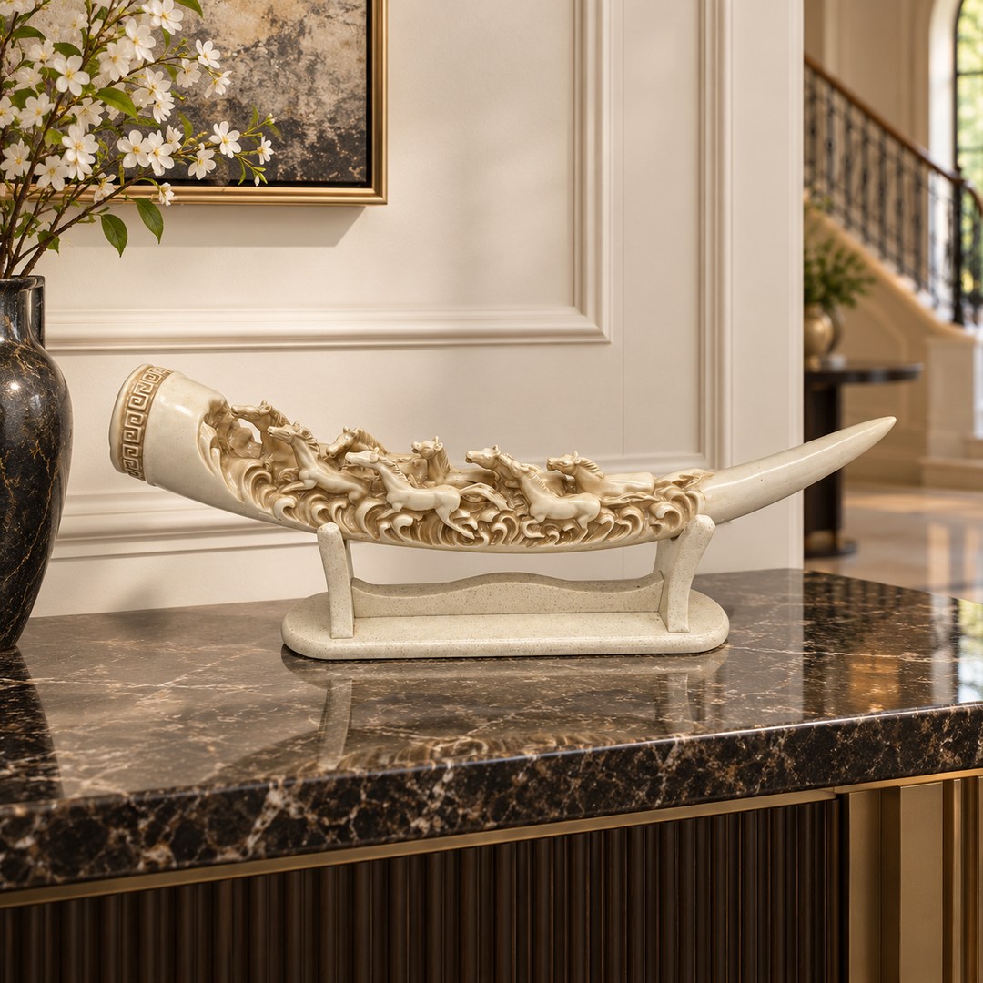AI-generated interior visualization of AC-1036, 50 cm long x 8.4 cm wide x 19.5 cm high. Styling illustration; see original product photograph for exact details.