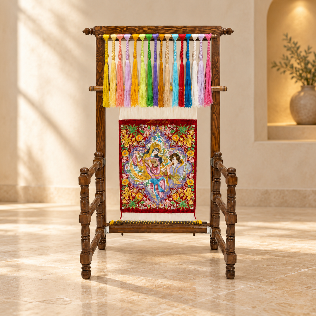 AI-styled decorative interior visualization of Weaving Bloom - Wood, SKU MW-1022. Illustrative setting, not a customer installation or measurement; refer to original product photo for exact design and detail.
