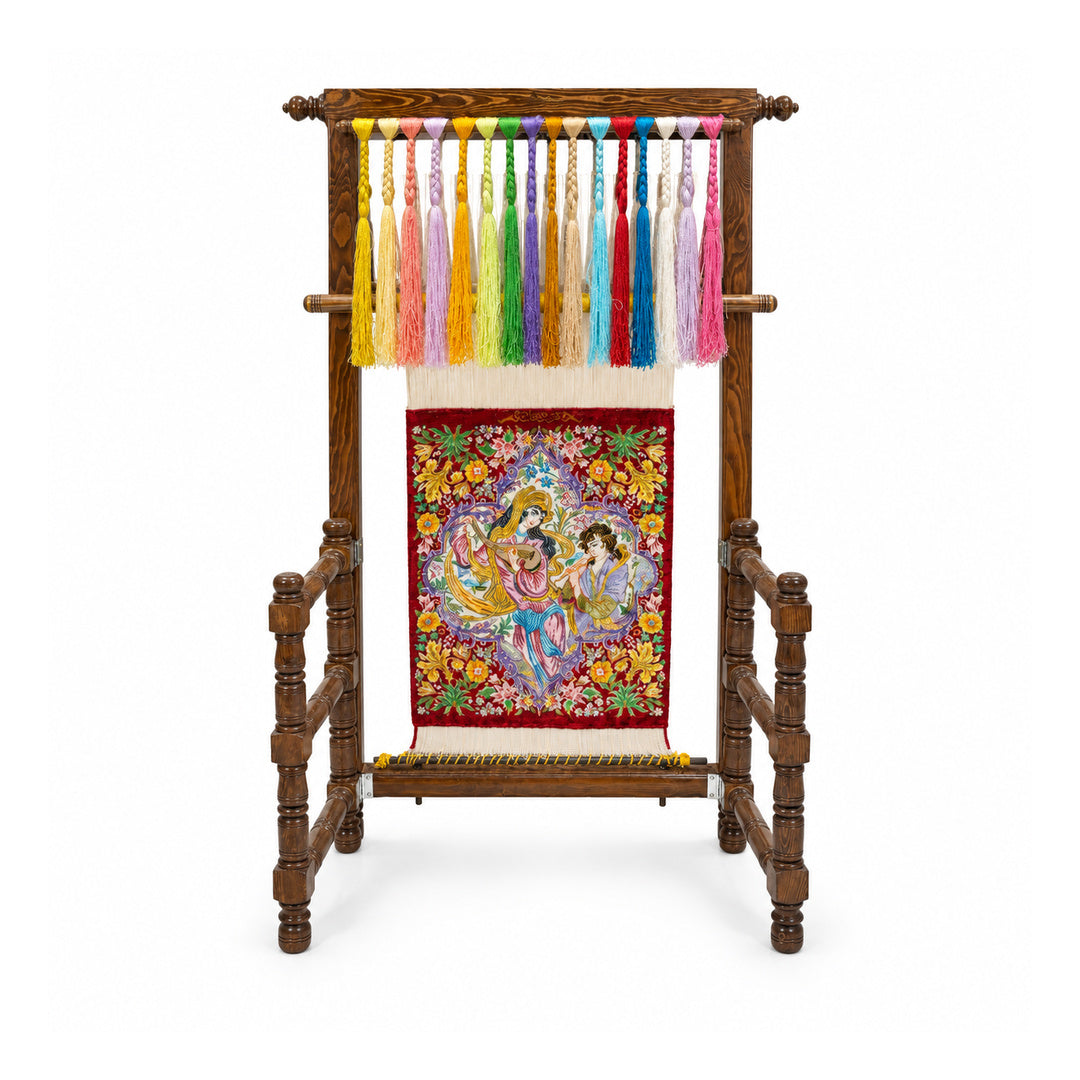 Weaving Bloom wooden loom – full front view on white background