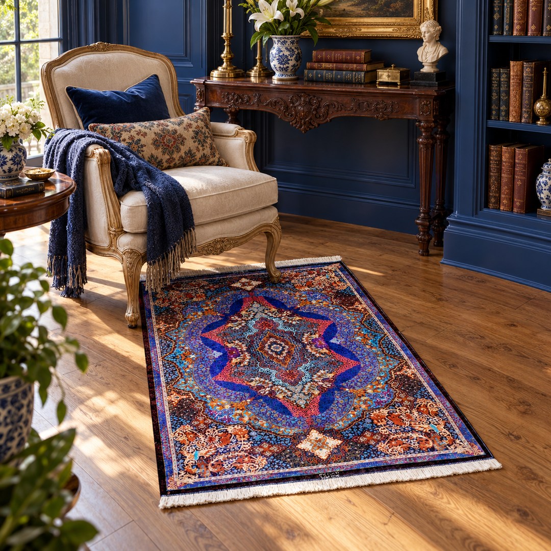 AI-generated interior visualization of MW-HM-0761, 154 x 100 cm. Styling illustration; see original product photograph for exact details.