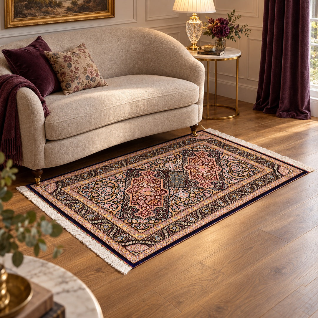 AI-generated luxury interior visualization of MW-HM-0809, 159 x 103 cm. Styling illustration; see original photograph for exact product details.