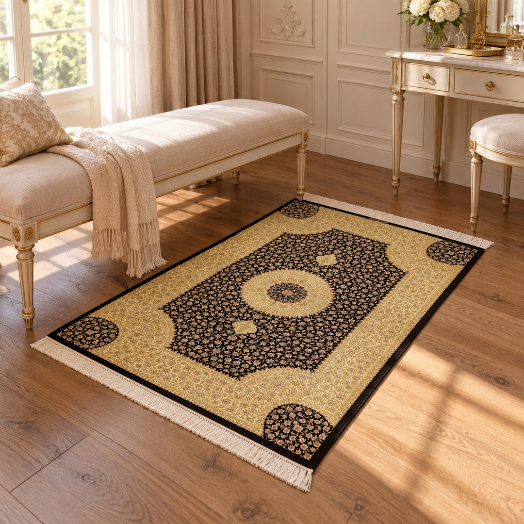 AI-generated luxury classic interior visualization of MW-HM-0951, 146 x 100 cm. Styling illustration; see original photograph for exact product details.