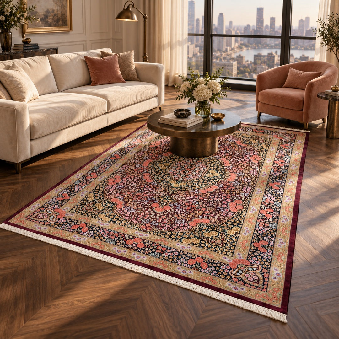 AI-generated luxury classic interior visualization of MW-HM-0958, 291 x 198 cm. Styling illustration; see original photograph for exact product details.