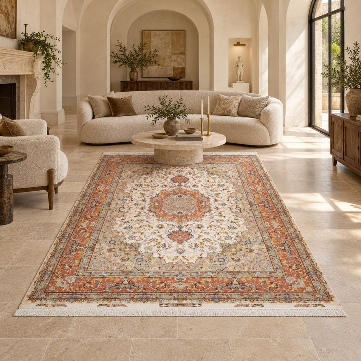 AI-generated interior visualization — MW-HM-0971, 358 × 264 cm. Illustrative scale; not an actual customer installation.