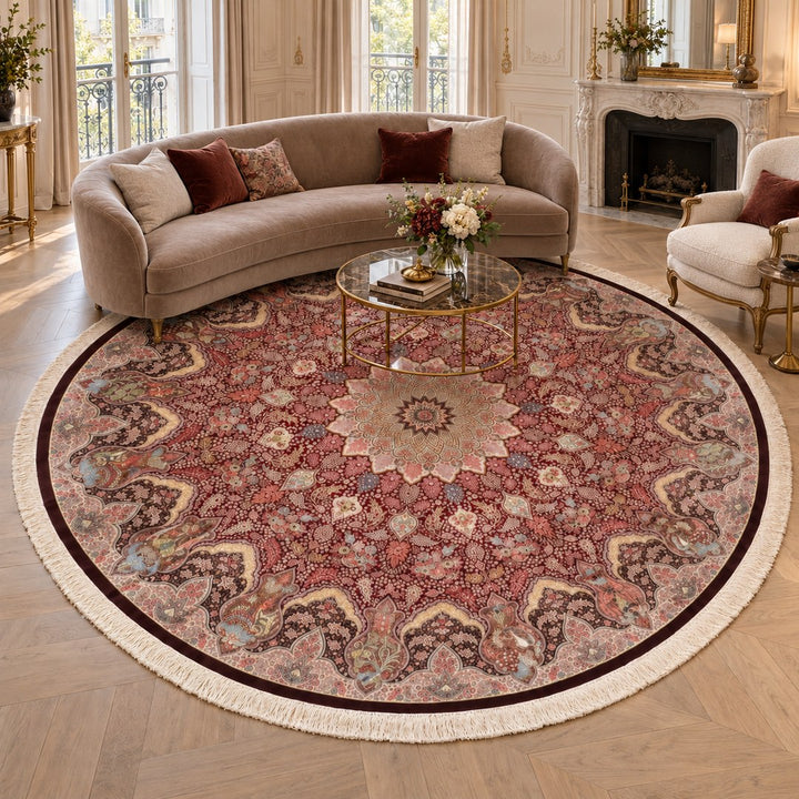 AI-generated interior visualization — MW-HM-0975, 393 x 393 cm; illustrative scale, not a real customer project.
