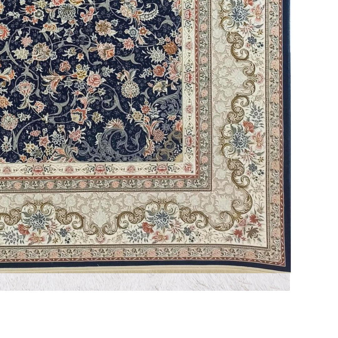 Classic Carpet - Petal Rhythm: authentic corner detail cropped from the original product photograph