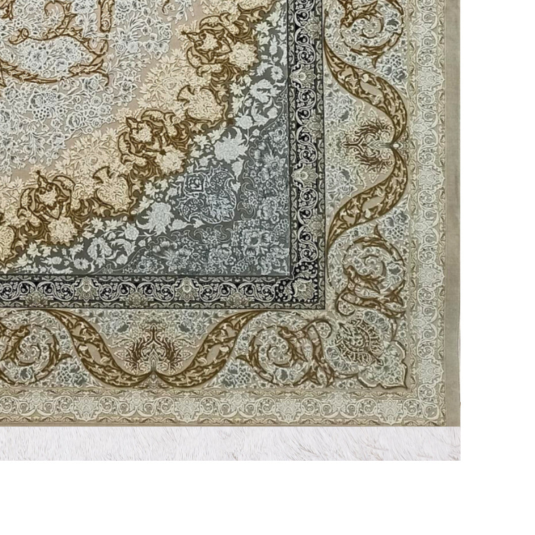 Classic Carpet - Serene Frame: authentic corner detail cropped from the original product photograph