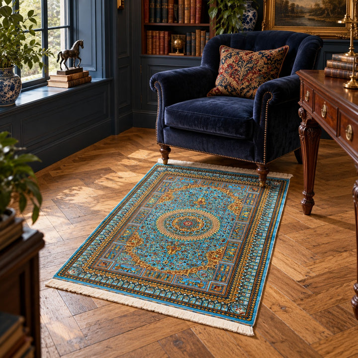 AI-generated interior visualization — MW-HM-0437, 120 x 81 cm. Illustrative styling and scale; not a customer project. See original product photo for exact details.