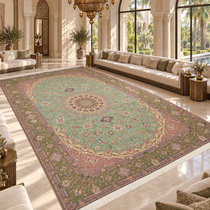 AI-generated interior visualization — MW-HM-0737; 606 x 406 cm. Styling illustration; see original product photo for exact details.