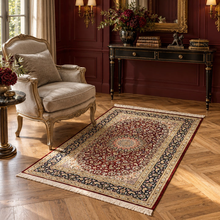 AI-generated interior visualization — MW-HM-0812, 155 x 100 cm. Illustrative styling and scale; not a customer project. See original product photo for exact details.