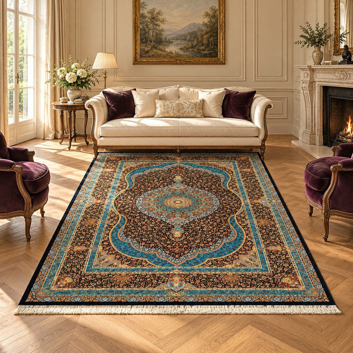 AI-generated interior visualization — MW-HM-1045; 315 x 195 cm. Styling illustration; see original product photo for exact details.