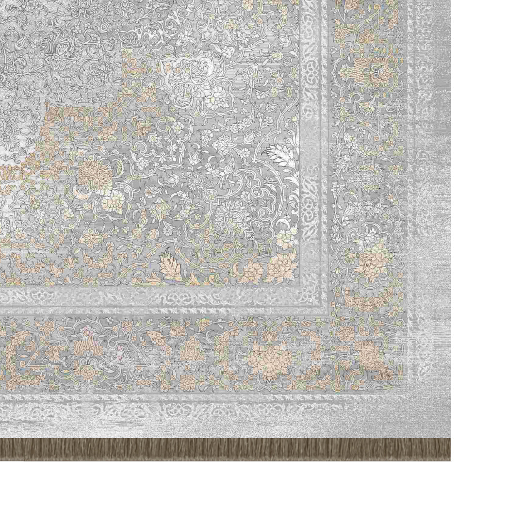 Neo Classic Carpet - Ashen Crown: authentic corner detail cropped from the original product photograph