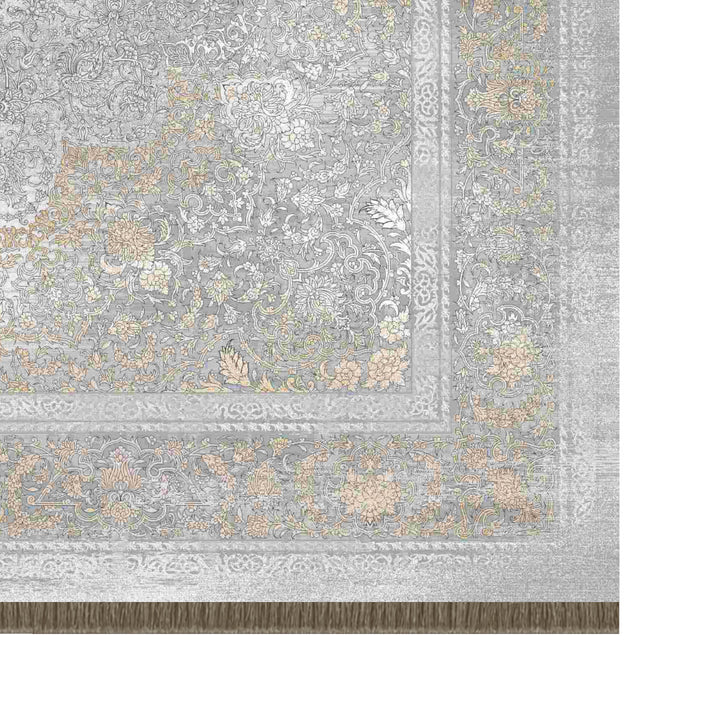 Neo Classic Carpet - Ashen Crown: authentic corner detail cropped from the original product photograph