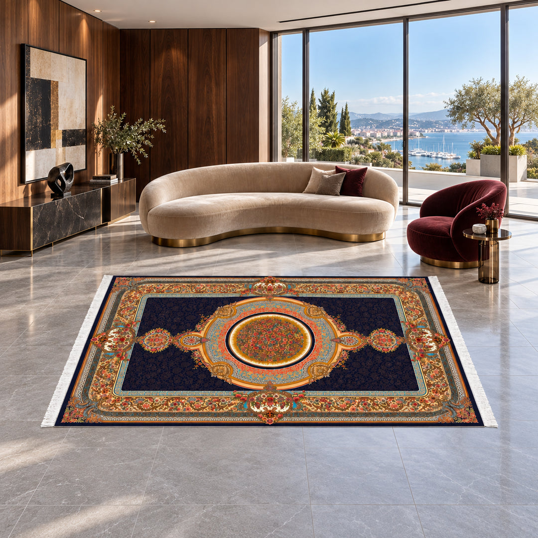 AI-styled lifestyle view of Velvet Petal (300 x 200 cm); refer to original product photo for exact pattern detail and color.